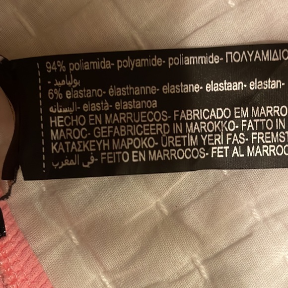 NWT Zara Pink short sleeve bandeau/bralette/bikini top in pink size small - Picture 5 of 5